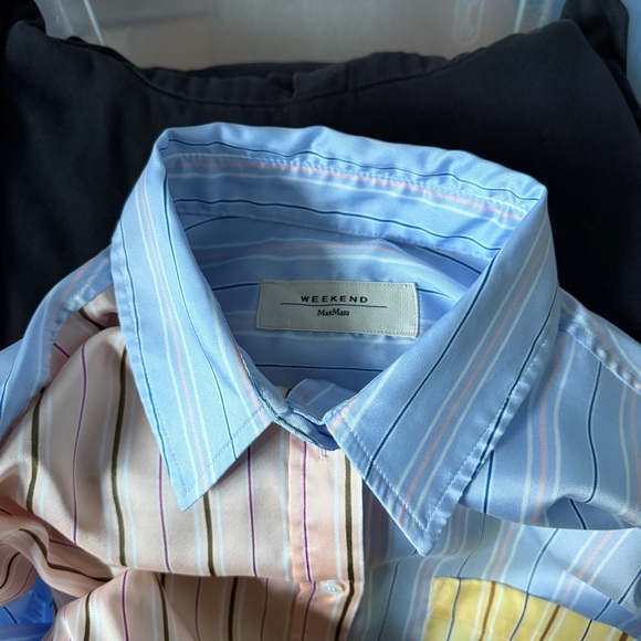 WEEKEND MAX MARA Striped Twill Shirt - Picture 6 of 6